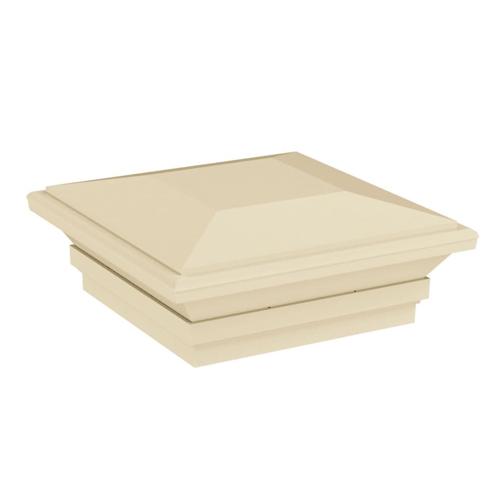 Freedom 5-in W x 5-in L Sand Vinyl Fence Post Cap- Fits Common Post Measurement: 5-in x 5-in