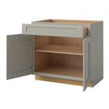allen + roth Stonewall 30-in W x 34.5-in H x 24-in D Stone Sink Base Fully Assembled Cabinet (Flat Panel Shaker Style)