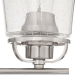 Inspiration 23.19 in. 3-Light Brushed Nickel Bathroom Vanity Light with Glass Shades