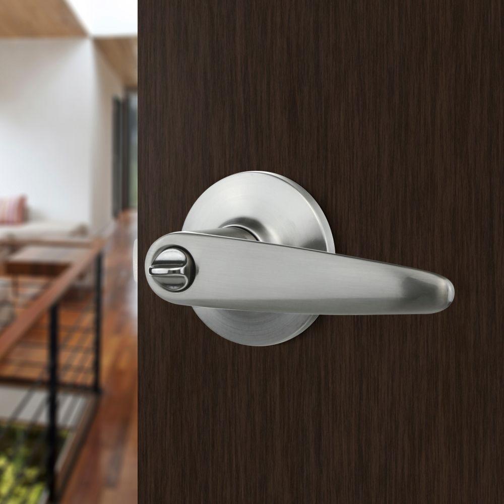 Barcelona Single Cylinder Satin Nickel Lever Combo Set - Super Arbor