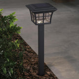 Portfolio 2-Pack 12X Brighter 14.4-Lumen Black Solar LED Path Light Kit