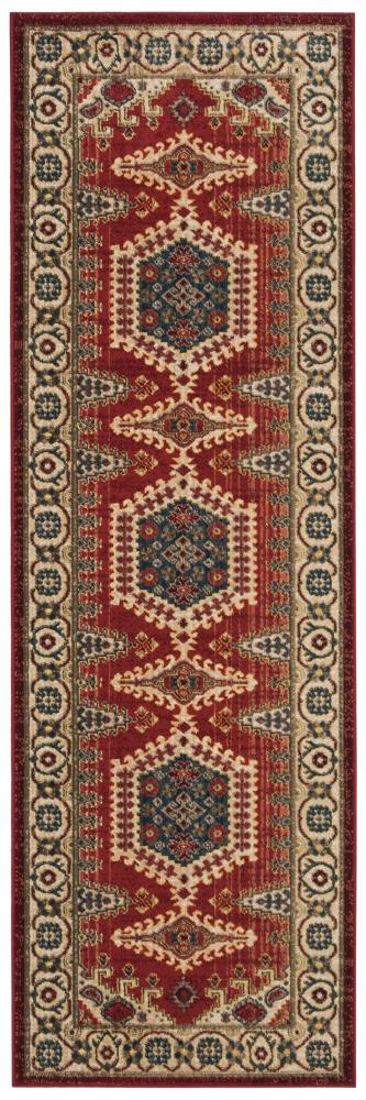 Safavieh Kashan Gayla 3 x 8 Red/Ivory Indoor Floral/Botanical Oriental Runner