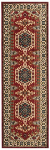 Safavieh Kashan Gayla 3 x 8 Red/Ivory Indoor Floral/Botanical Oriental Runner