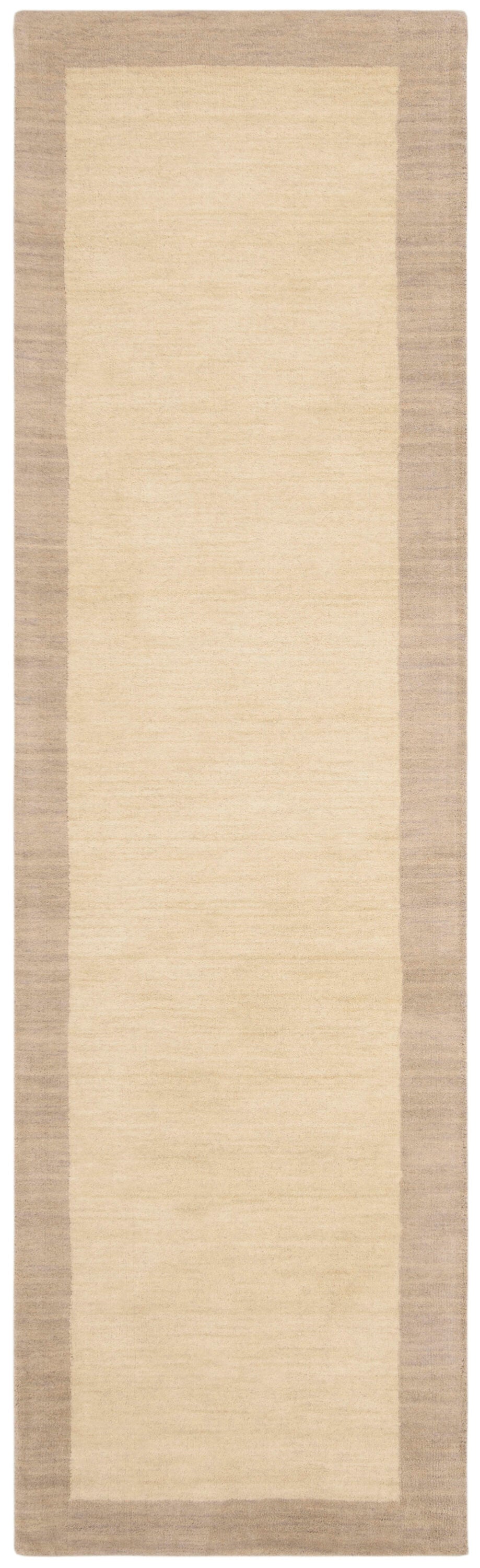 Safavieh Himalaya Nanga 2 ft x 8 ft Ivory/Beige Indoor Border Handcrafted Wool Runner Rug