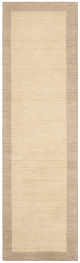 Safavieh Himalaya Nanga 2 ft x 8 ft Ivory/Beige Indoor Border Handcrafted Wool Runner Rug