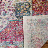 Safavieh Merlot Angra 2 x 8 Cream/Multi Indoor Floral/Botanical Oriental Runner