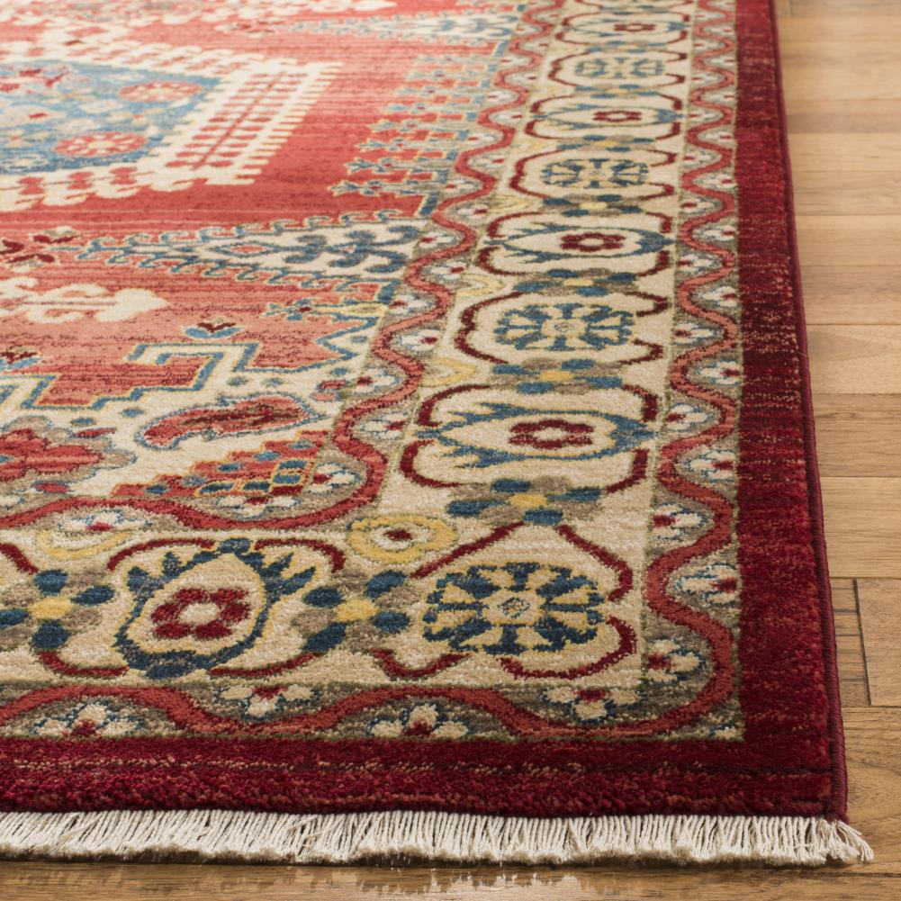 Safavieh Kashan Gayla 3 x 8 Red/Ivory Indoor Floral/Botanical Oriental Runner