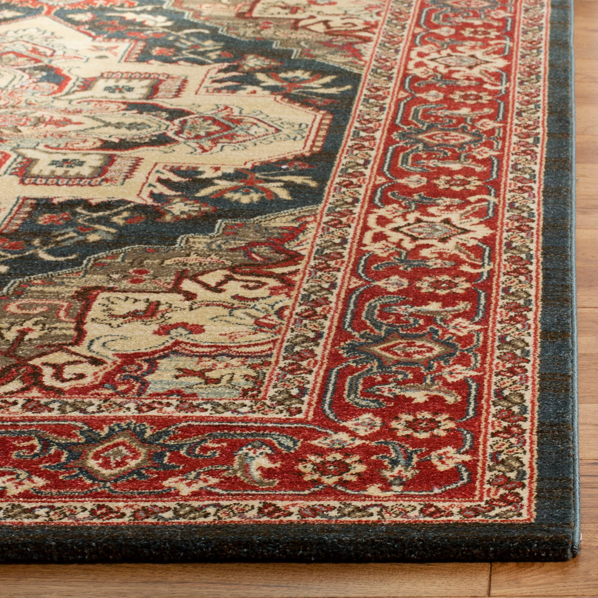 Safavieh Mahal Zaloa 4 x 6 Navy/Red Indoor Floral/Botanical Oriental Area Rug