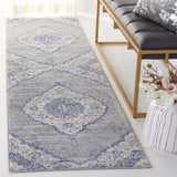 Safavieh Madison Suzian 2 x 8 Runner Rug, Light Gray/Blue, Indoor Floral/Botanical Oriental (Polypropylene)