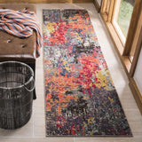Safavieh Monaco Olea 2 x 8 Blue/Orange Indoor Abstract Bohemian/Eclectic Runner