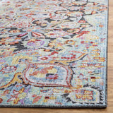 Safavieh Provance Arles 2 x 8 Aqua/Black Indoor Floral/Botanical Vintage Runner Rug