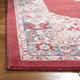 Safavieh Merlot Mitra 6 x 6 Red/Aqua Square Indoor Floral/Botanical Oriental Area Rug
