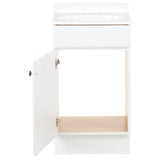Project Source 18.6-in White Single Sink Bathroom Vanity with White Cultured Marble Top