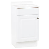Project Source 18.6-in White Single Sink Bathroom Vanity with White Cultured Marble Top