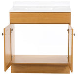 Project Source 30-in Golden Single Sink Bathroom Vanity with White Cultured Marble Top