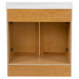 Project Source 30-in Golden Single Sink Bathroom Vanity with White Cultured Marble Top