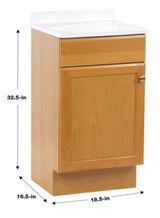 Project Source 18-in Golden Single Sink Bathroom Vanity with White Cultured Marble Top