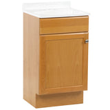 Project Source 18-in Golden Single Sink Bathroom Vanity with White Cultured Marble Top
