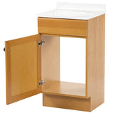 Project Source 18-in Golden Single Sink Bathroom Vanity with White Cultured Marble Top