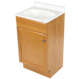 Project Source 18-in Golden Single Sink Bathroom Vanity with White Cultured Marble Top