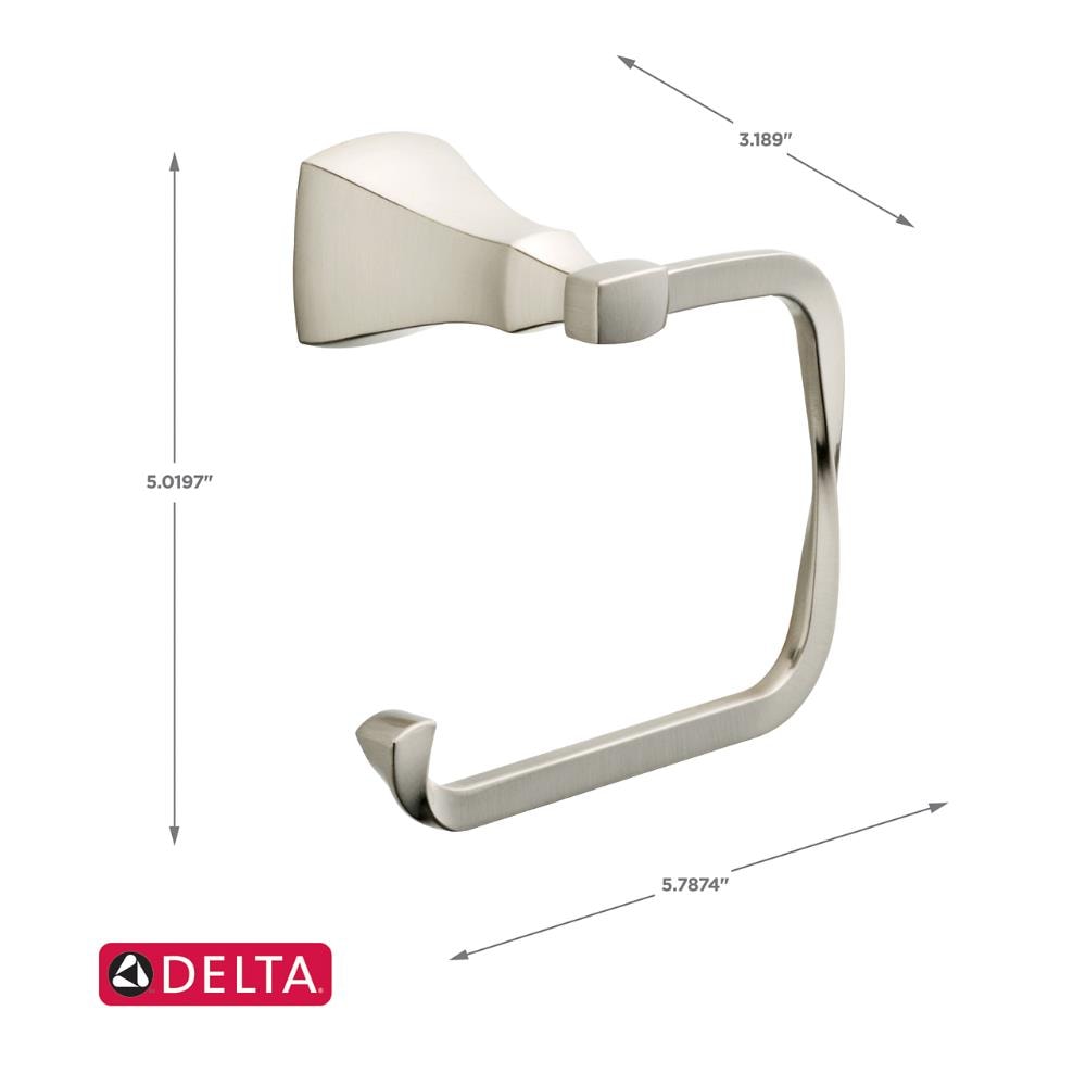 Delta Sawyer Satin Nickel Wall Mount Single Post Toilet Paper Holder