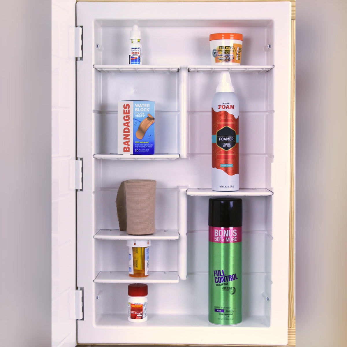 Zaca Capella 16-in x 26-in Recessed Mount White Mirrored Medicine Cabinet