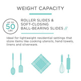 20 in. Self-Closing Bottom Mount Drawer Slide (4-Pair)