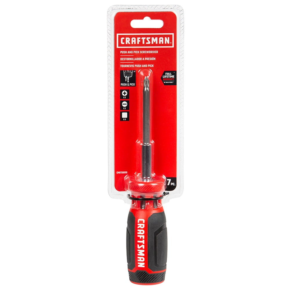 CRAFTSMAN 7-Piece Bi-Material Handle Multi-Bit Screwdriver Set