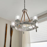 Kichler Minnow 5-Light Distressed White Coastal Chandelier