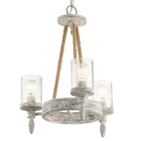 Kichler Minnow 3-Light Distressed White Coastal Chandelier