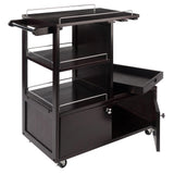 Winsome Wood Brown Composite Base with Composite Wood Top Rolling Kitchen Cart (16.77-in x 34.25-in x 34.37-in)