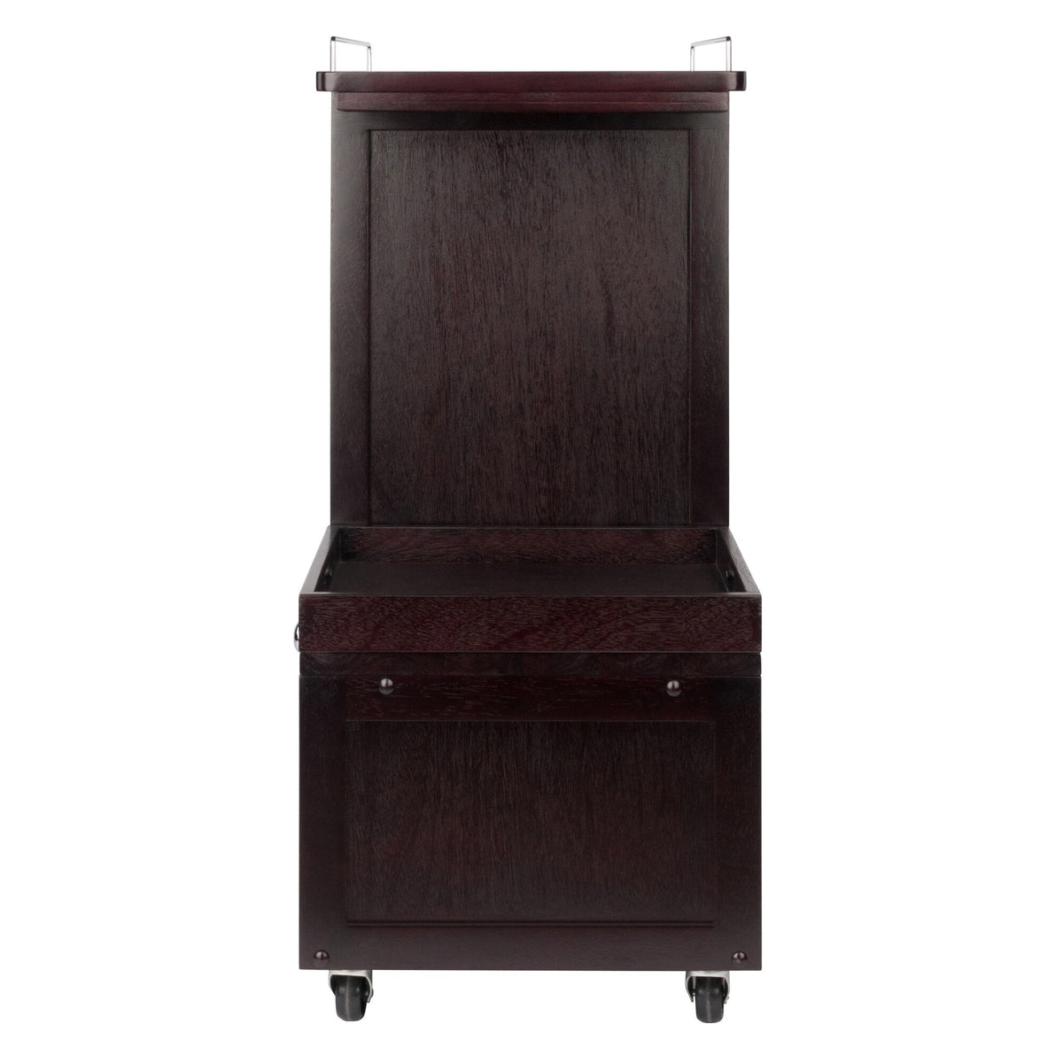 Winsome Wood Brown Composite Base with Composite Wood Top Rolling Kitchen Cart (16.77-in x 34.25-in x 34.37-in)