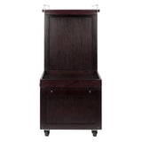 Winsome Wood Brown Composite Base with Composite Wood Top Rolling Kitchen Cart (16.77-in x 34.25-in x 34.37-in)