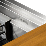AKDY Handmade 32-in x 18-in Stainless Steel Single Bowl Undermount Commercial Workstation Kitchen Sink All-in-One Kit