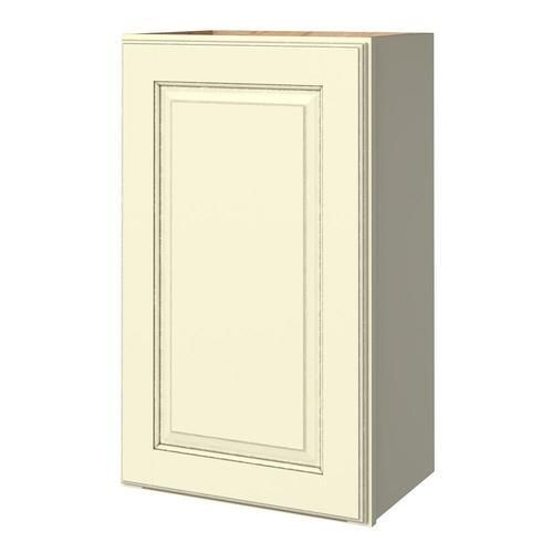 allen + roth Annscroft 18-in W x 36.125-in H x 12-in D Hazelnut Maple Door Wall Semi-Custom Cabinet