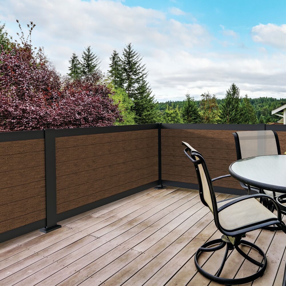 Freedom 6-ft Black Aluminum Privacy Frame