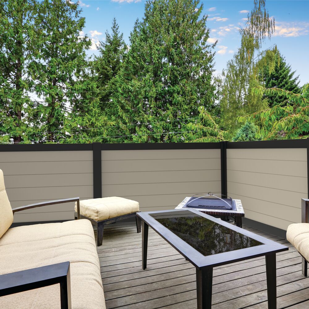 Freedom 6-ft Black Aluminum Privacy Frame