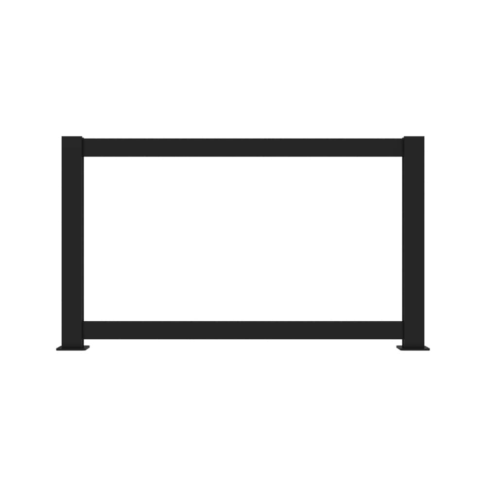 Freedom 6-ft Black Aluminum Privacy Frame