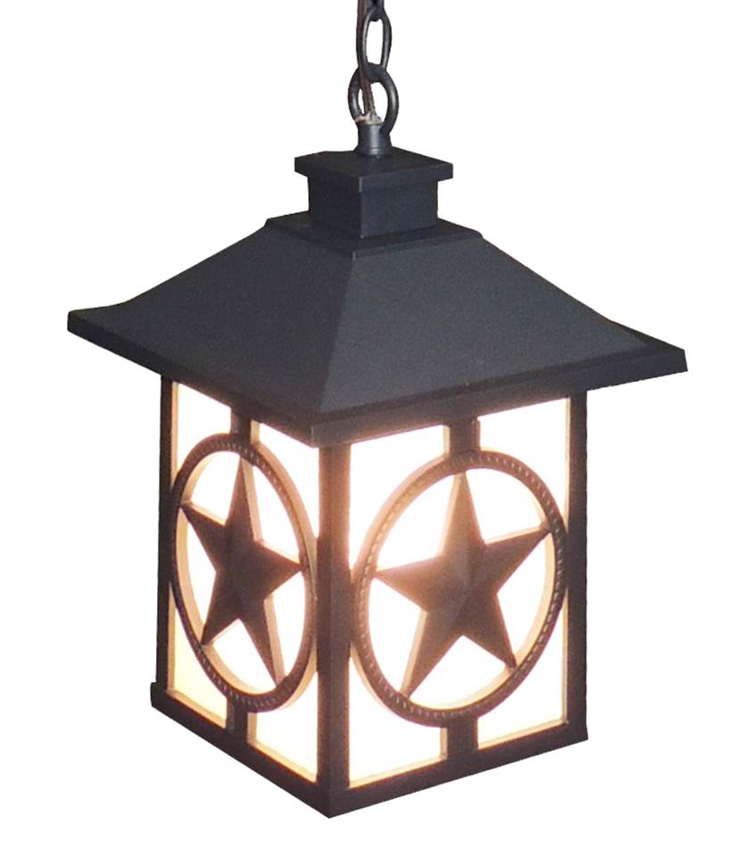 Portfolio Thoroughbred Matte Black Rustic Textured Glass Square Outdoor Pendant Light, 1-Light, 9-in