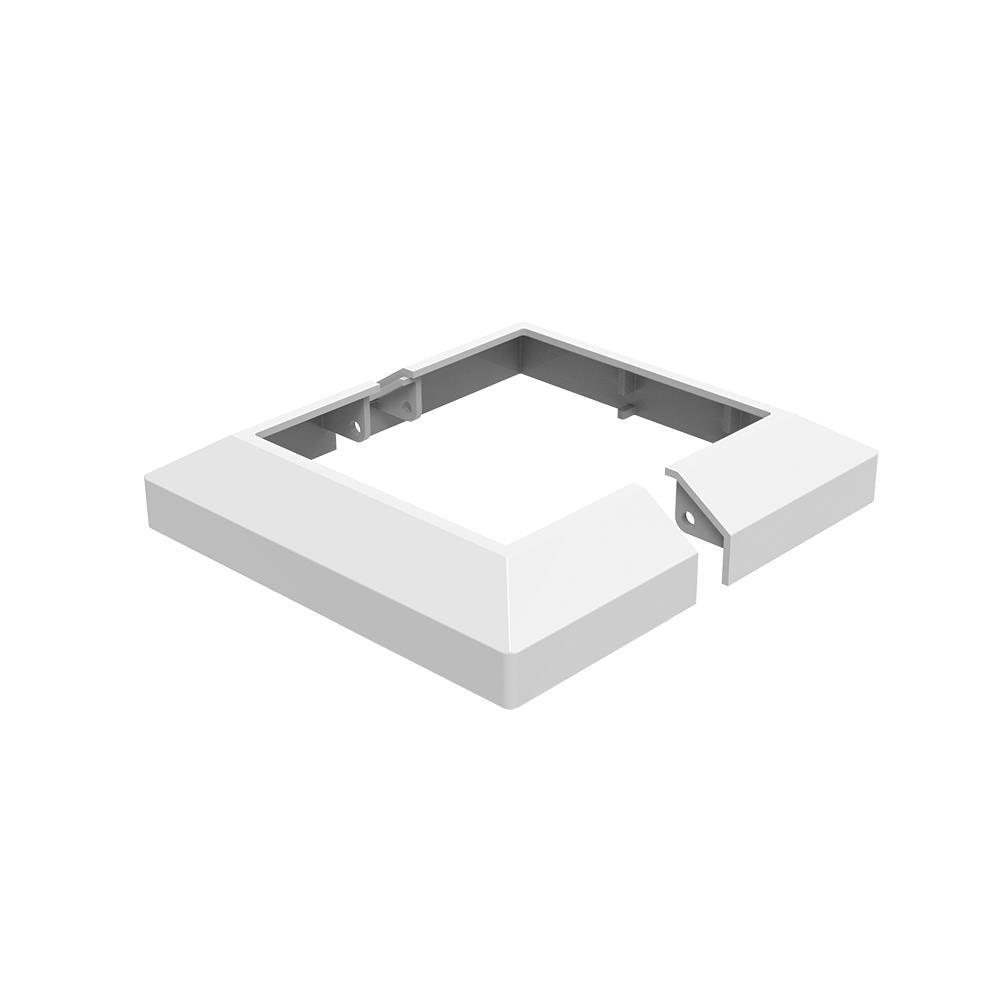Freedom 4-in x 4-in White Aluminum Deck Post Base Trim