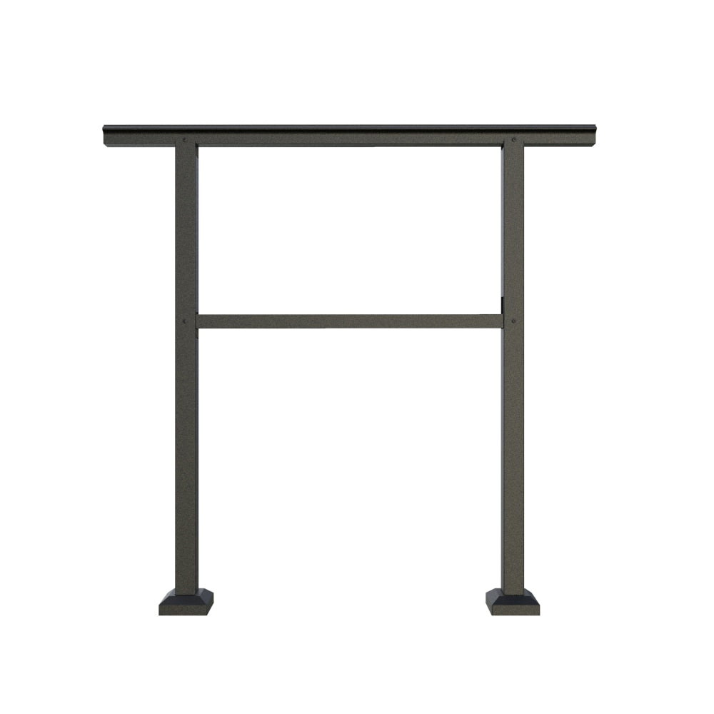 Freedom Heathrow 4-ft x 36-in Matte Black Aluminum Deck Handrail Kit