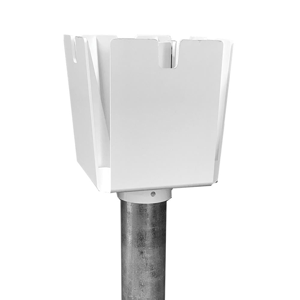 Freedom 5-in Silver Metal Surface Mount For Vinyl Fence