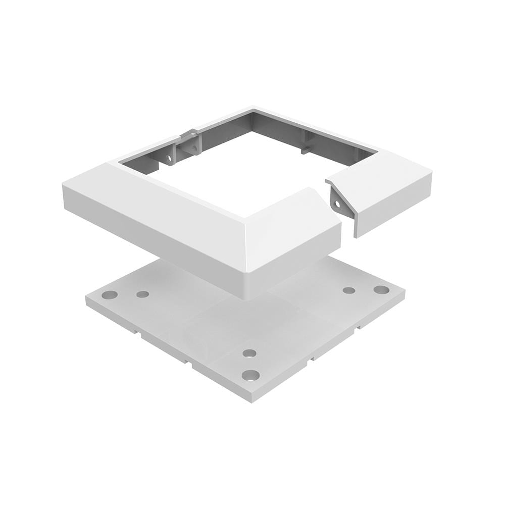 Freedom 4-in x 4-in White Aluminum Deck Post Base Trim