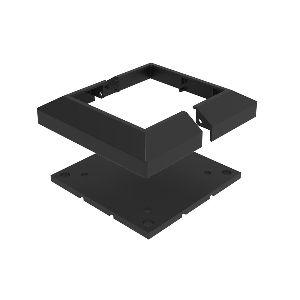 Freedom 4-in x 4-in Matte Black Aluminum Deck Post Base Trim