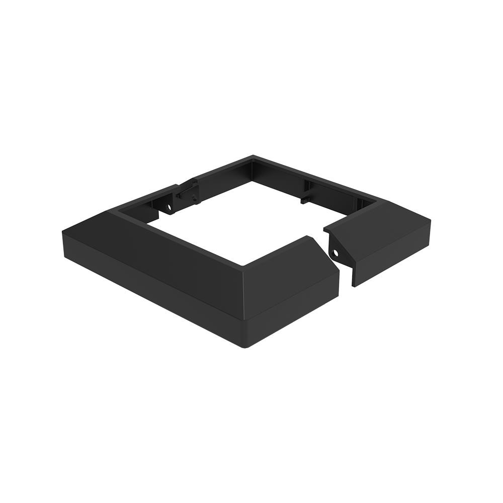 Freedom 4-in x 4-in Matte Black Aluminum Deck Post Base Trim