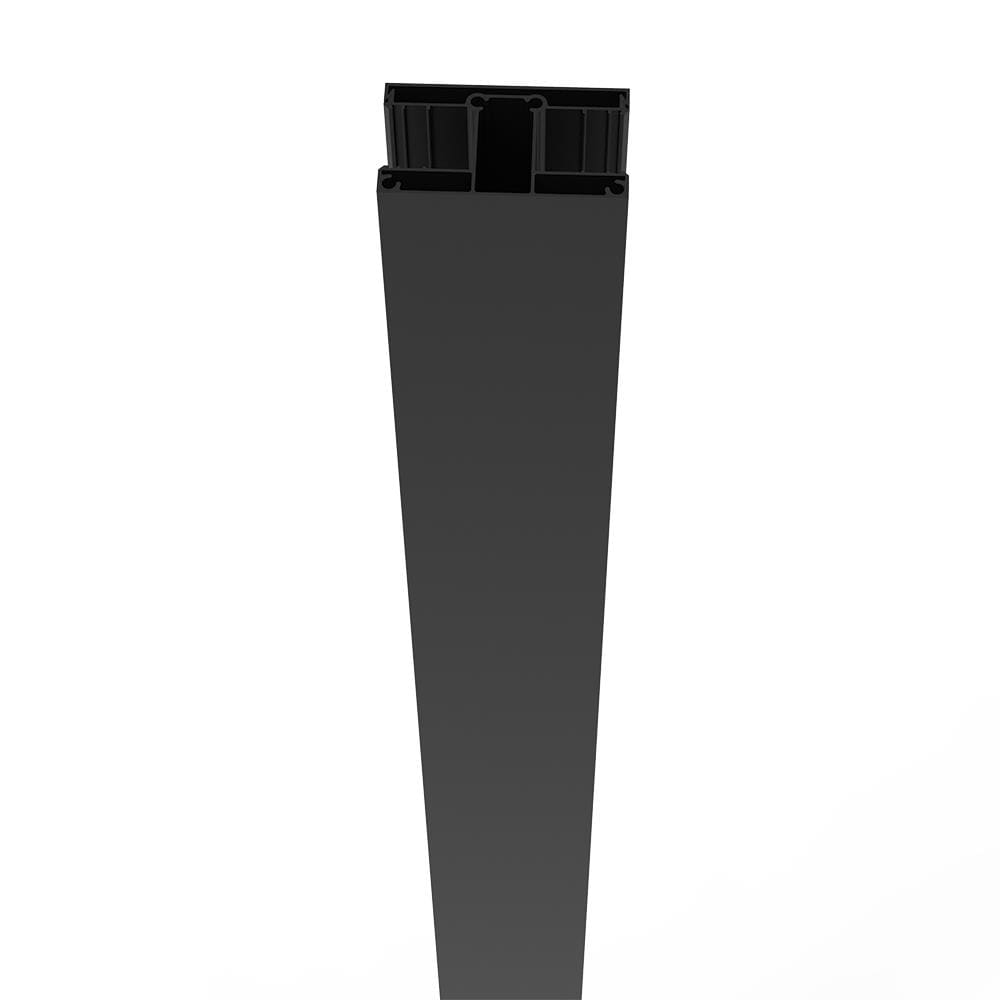 Freedom 5.26-in x 6.89-in x 6-ft Matte Black Aluminum Deck Post