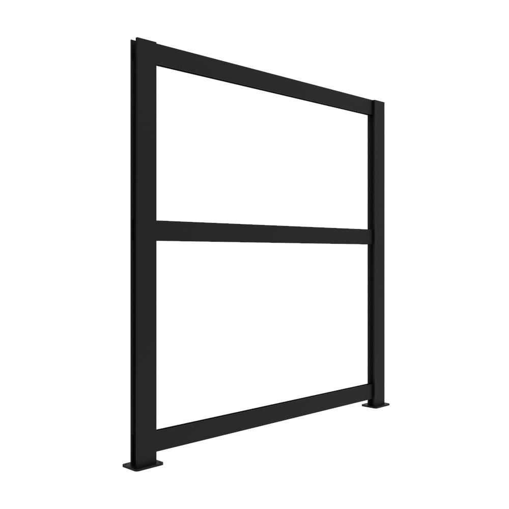 Freedom 6-ft Black Aluminum Privacy Frame