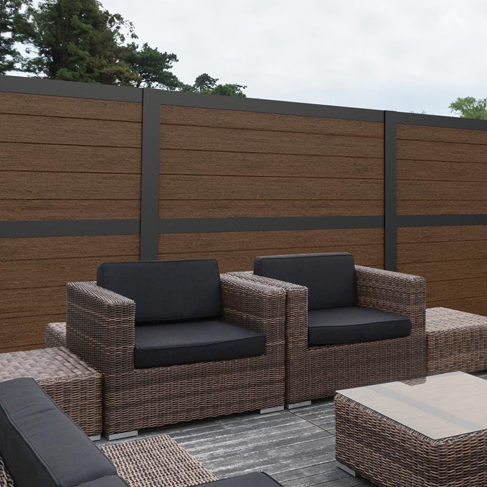 Freedom 6-ft Black Aluminum Privacy Frame