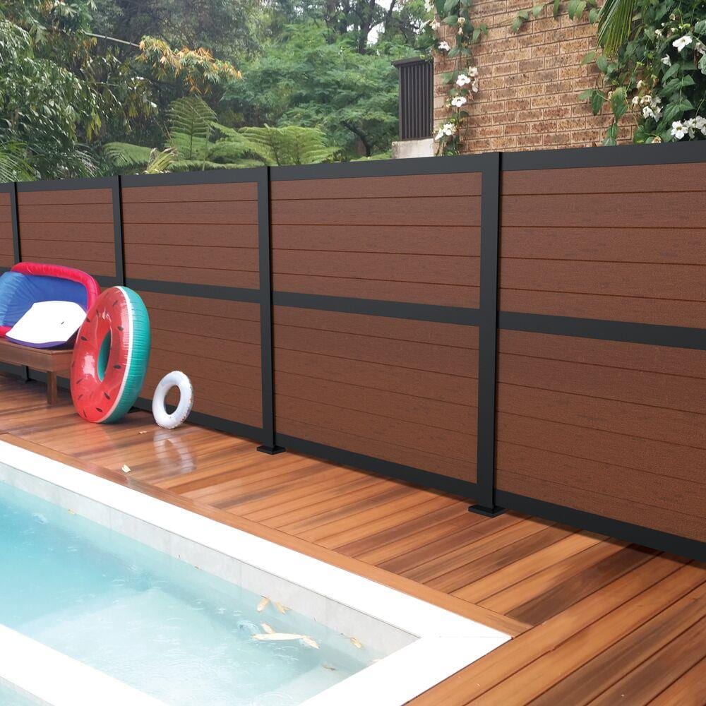 Freedom 6-ft Black Aluminum Privacy Frame