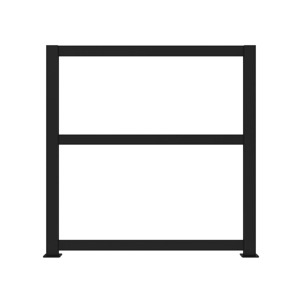 Freedom 6-ft Black Aluminum Privacy Frame